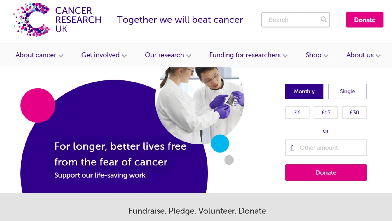 Famous Charity Website UK